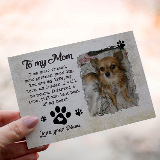 Personalized Crochet Doll with Photo Card "To My Mom Pet Portrait"